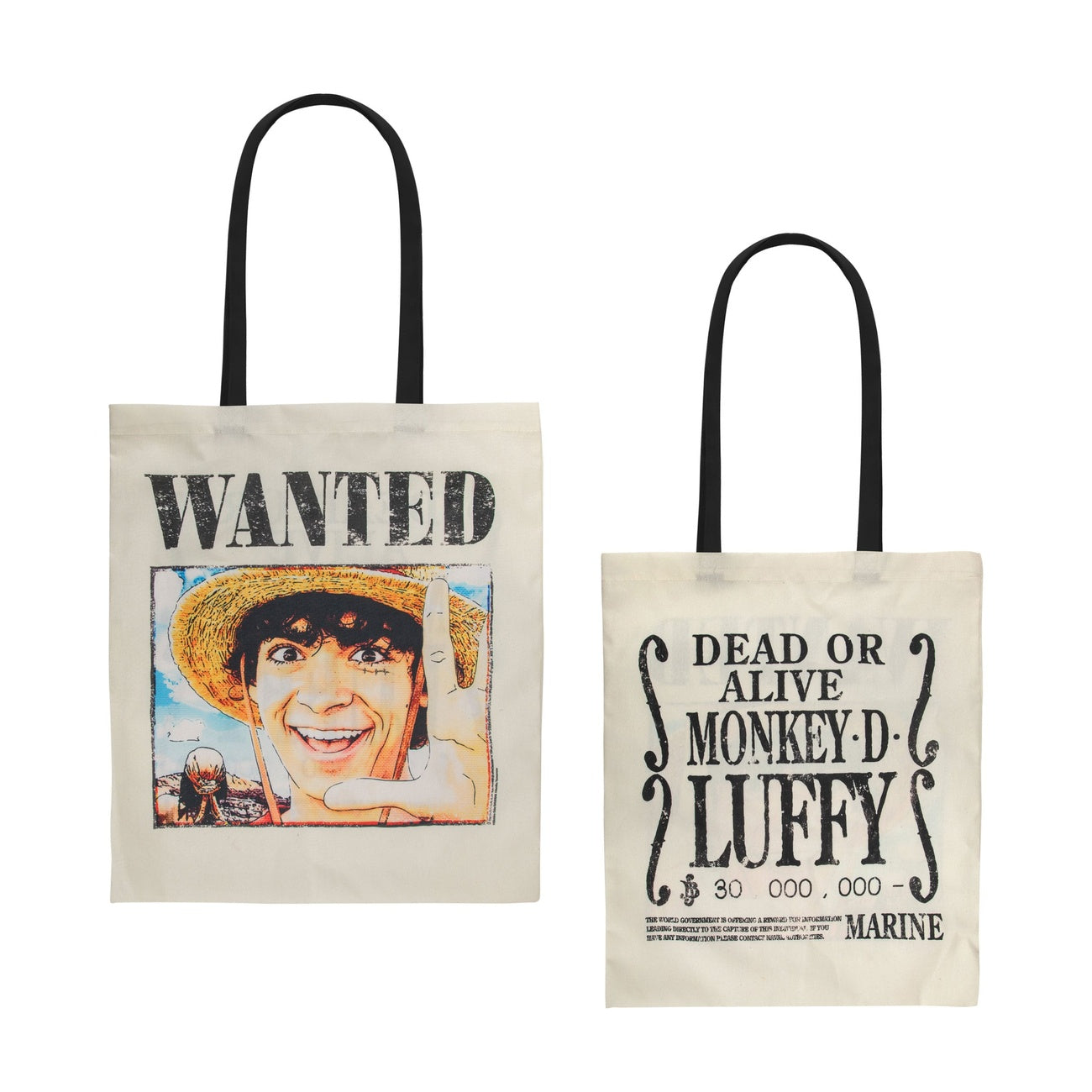 Imagen del producto One Piece Bolsa de tela Wanted Luffy