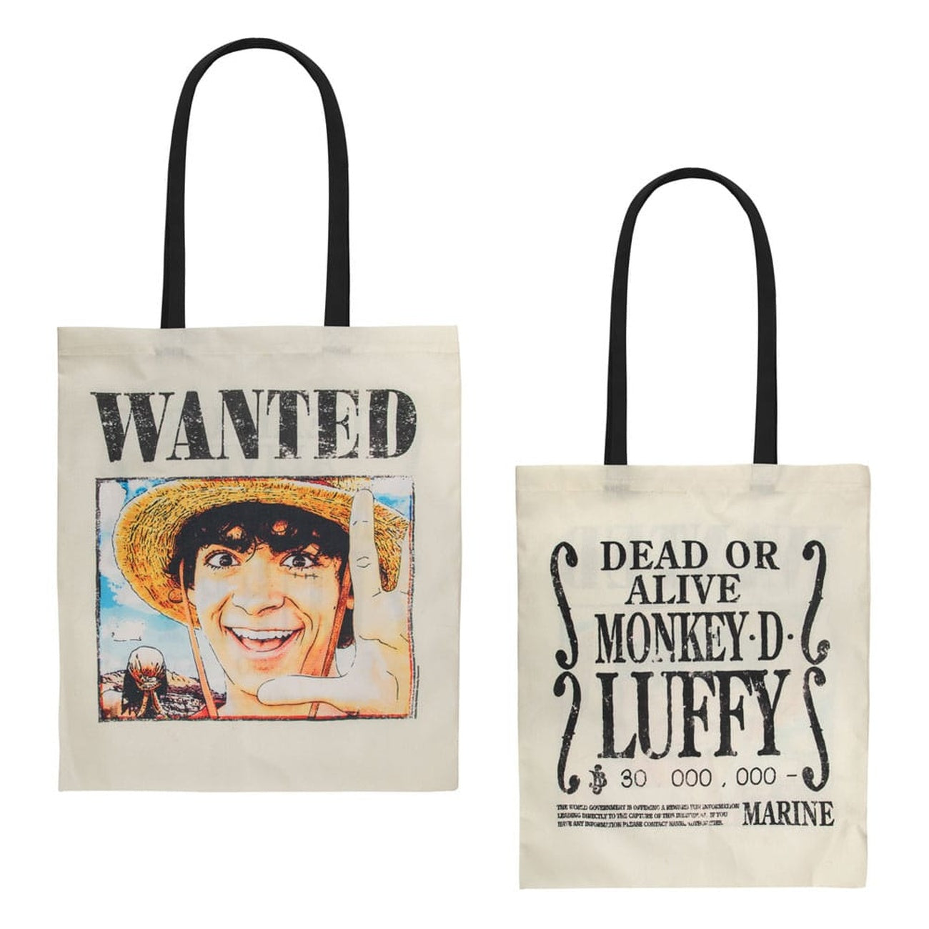 Imagen del producto One Piece Bolsa de tela Wanted Luffy