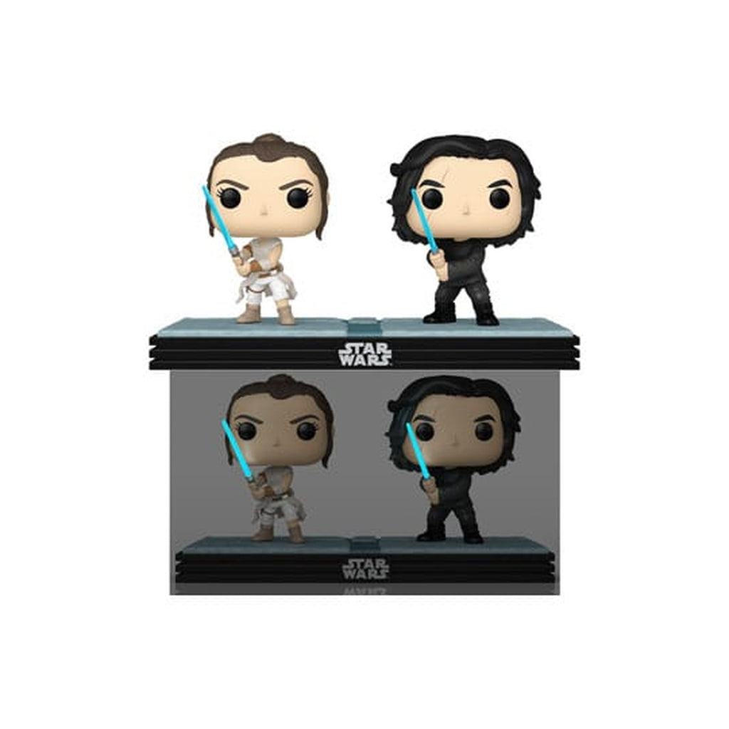 Imagen del producto Star Wars POP! Movie Moments Pack doble de figuras cabezón de vinilo Kylo & Rey 9 cm
