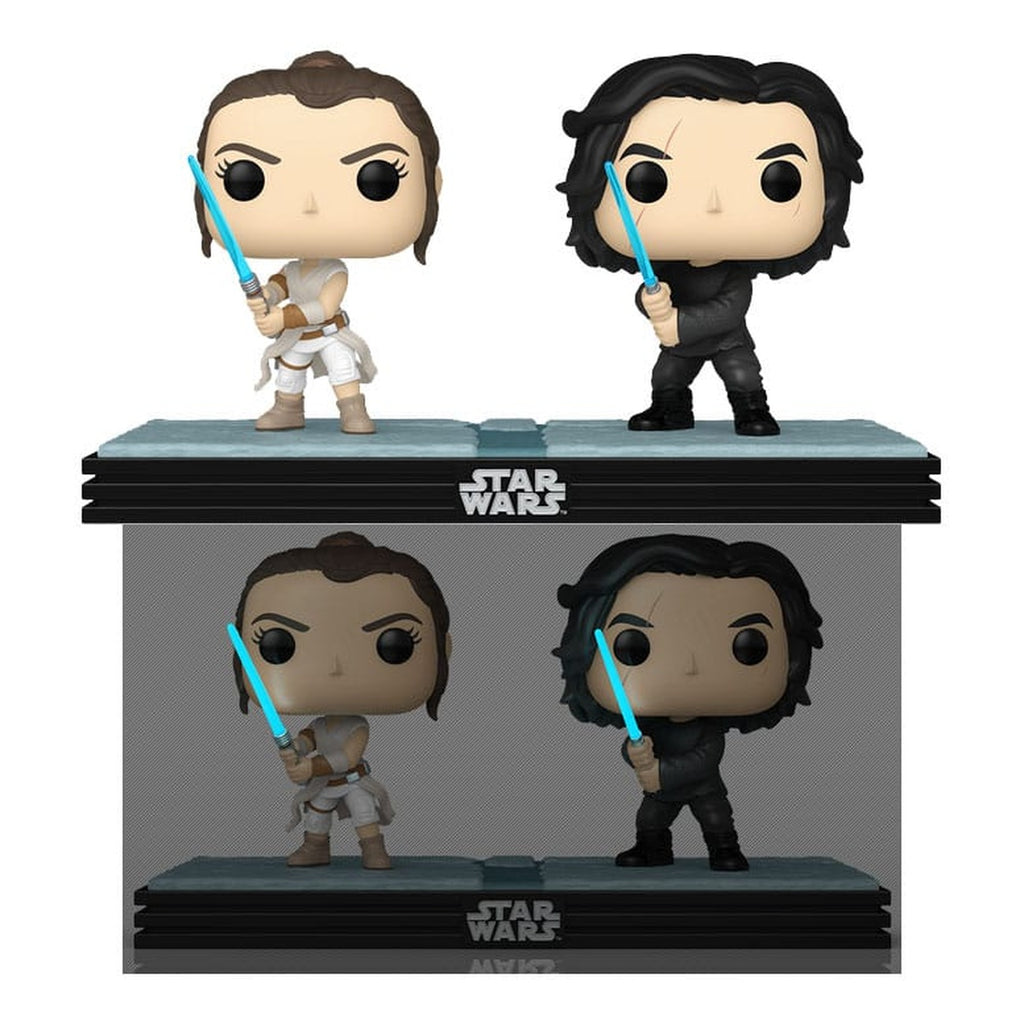 Imagen del producto Star Wars POP! Movie Moments Pack doble de figuras cabezón de vinilo Kylo & Rey 9 cm
