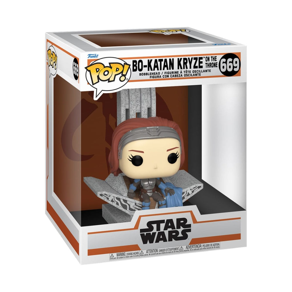 Imagen del producto Star Wars: The Mandalorian Figura POP! Deluxe de vinilo Bo-Katan con Trono 9 cm