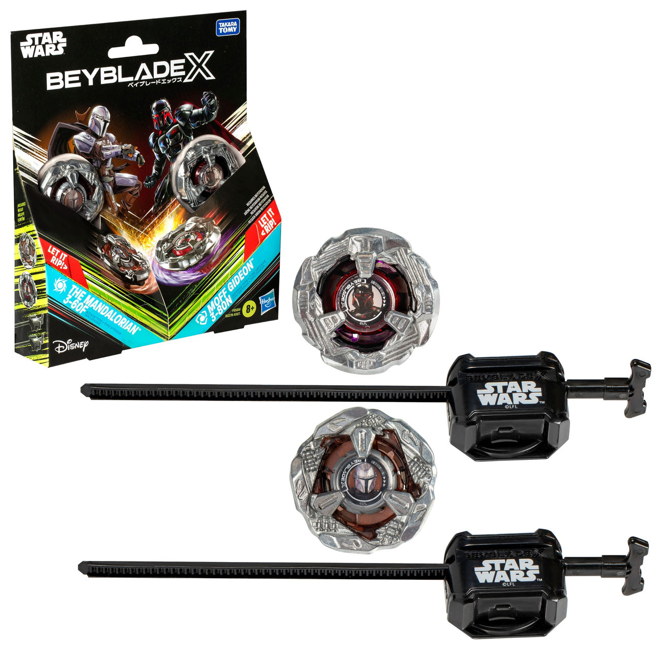 Imagen del producto Colaboración Beyblade X y Star Wars The Mandalorian 3-60F vs. Moff Gideon 3-80N