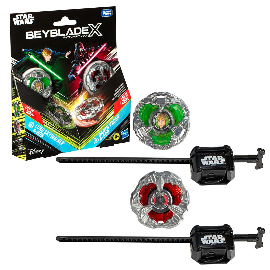 Imagen del producto Colaboración Beyblade X y Star Wars Luke Skywalker 4-80B vs Darth Vader 4-60B