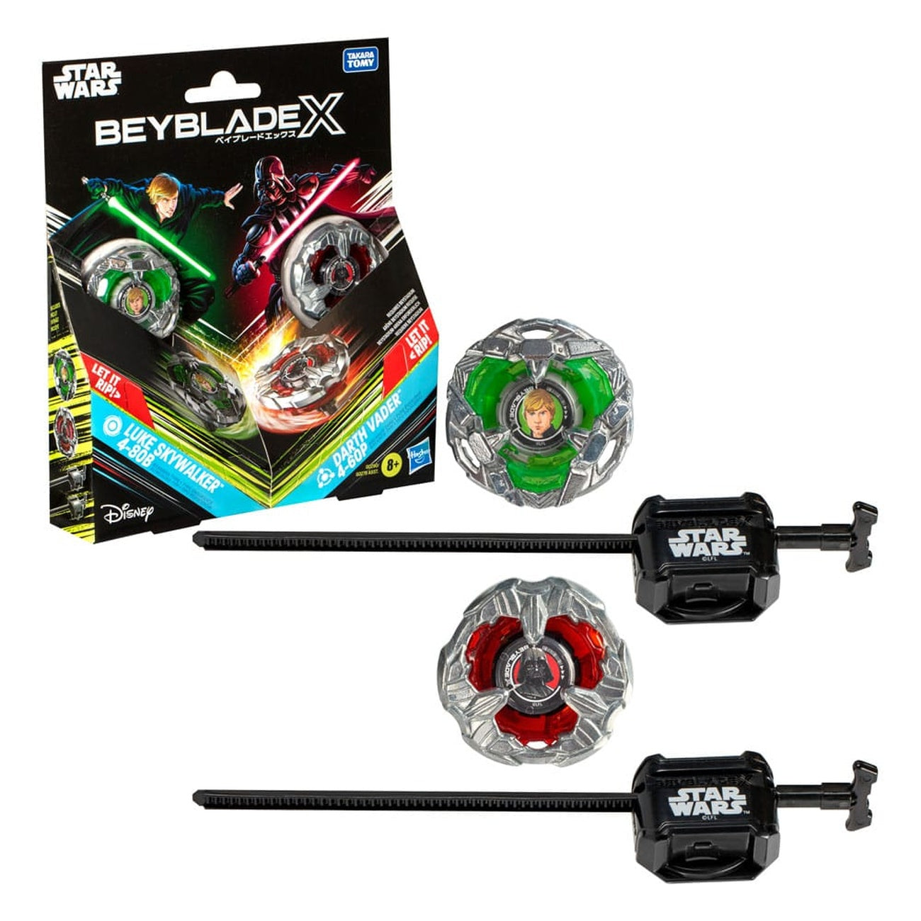 Imagen del producto Colaboración Beyblade X y Star Wars Luke Skywalker 4-80B vs Darth Vader 4-60B