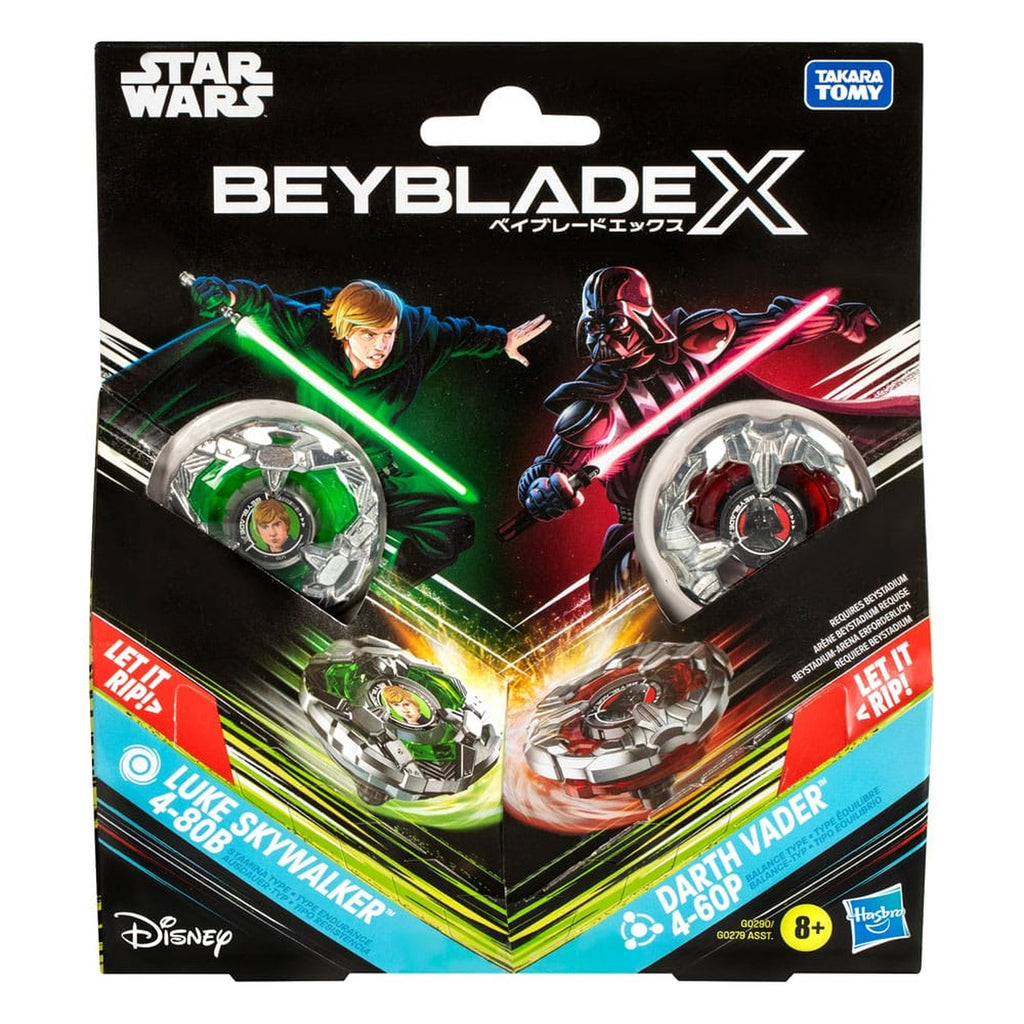 Imagen del producto Colaboración Beyblade X y Star Wars Luke Skywalker 4-80B vs Darth Vader 4-60B