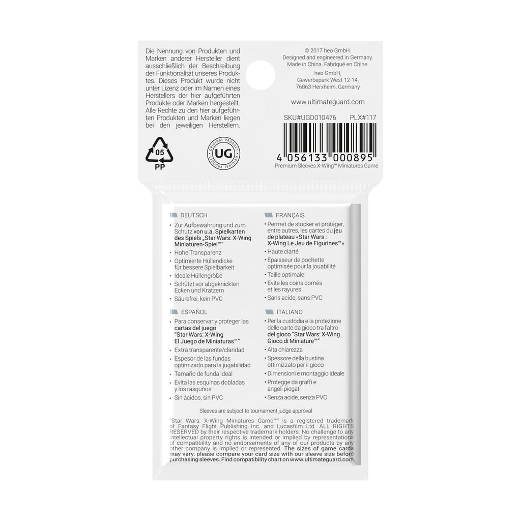 Product image Ultimate Guard Board Game Sleeves (50) – X-Wing Miniatures Game