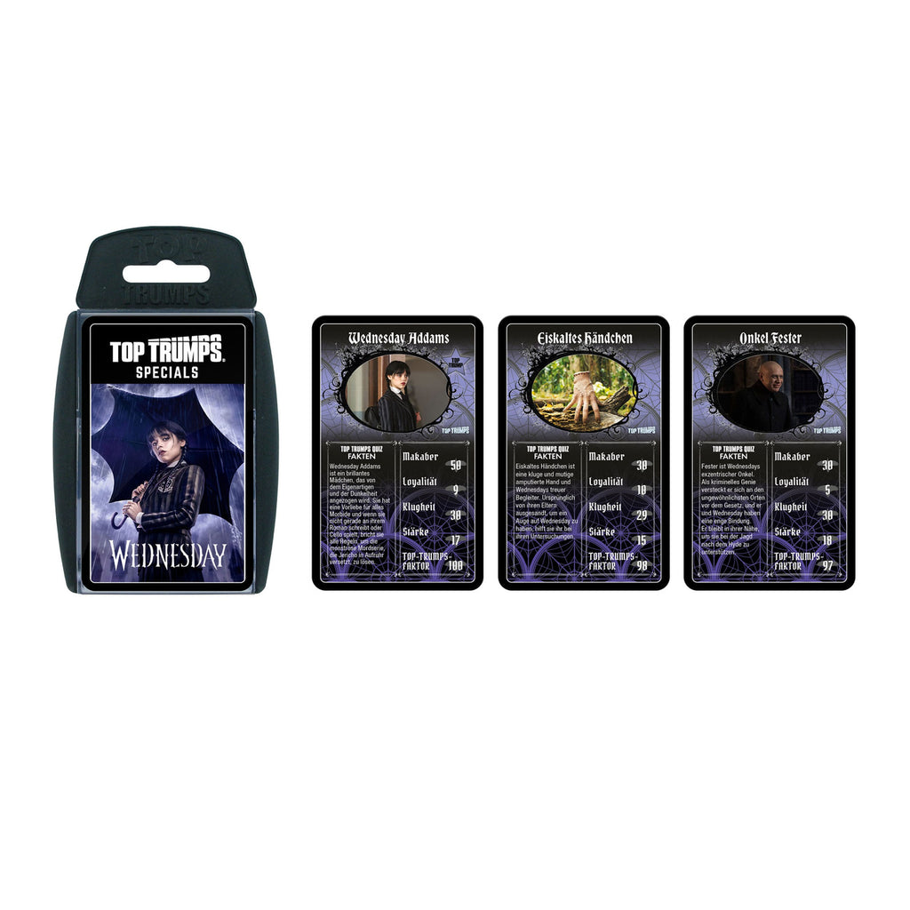 Product image Wednesday Card Game Top Trumps *German Version*