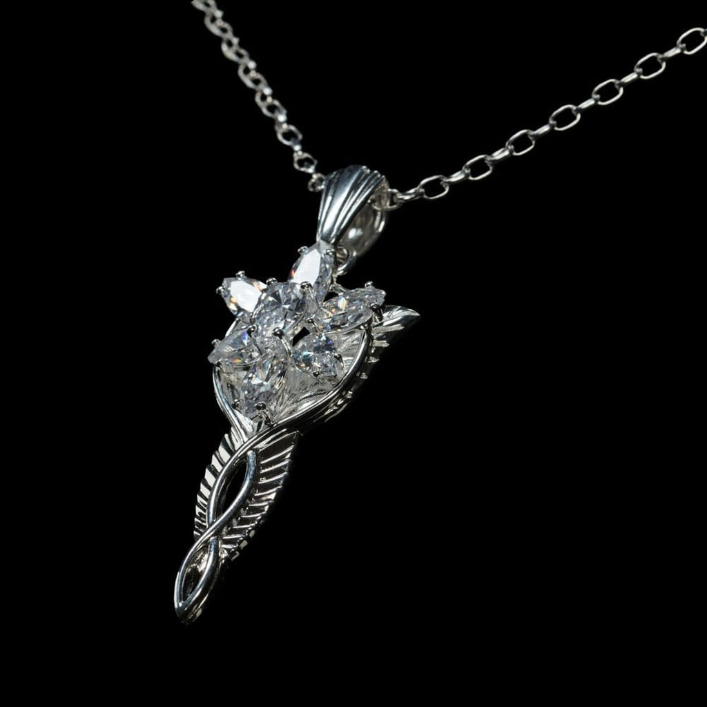 Imagen del producto El Señor de los Anillos Colgante de la Estrella de la Tarde de Arwen con cadena Réplica Plata de Ley