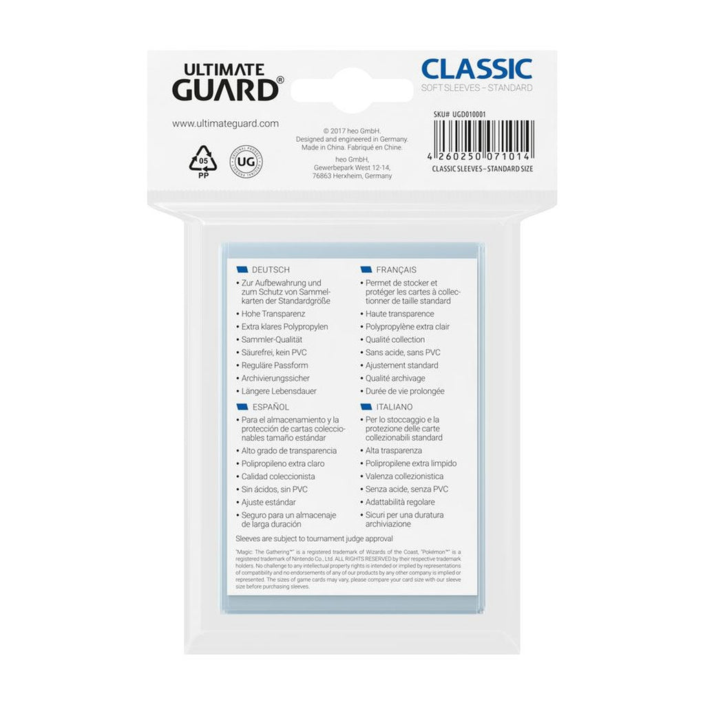 Product image Ultimate Guard Classic Sleeves Standard Size (100)