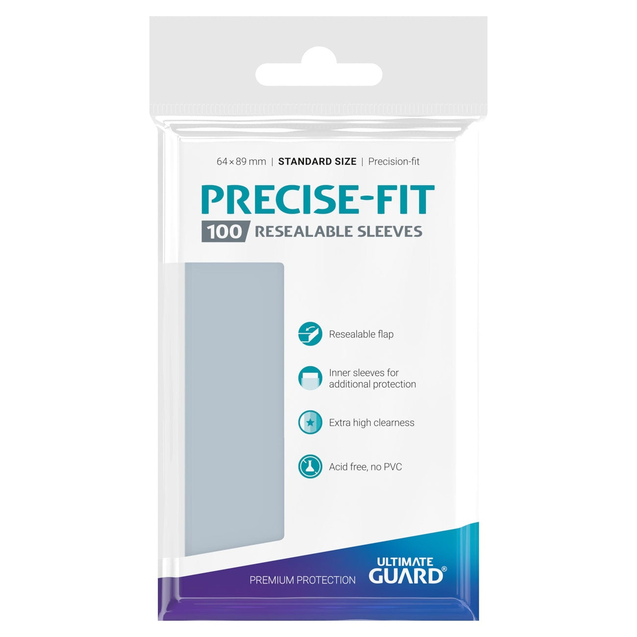 Imagen del producto Ultimate Guard Precise-Fit Sleeves Standard Size (100) - Resealable