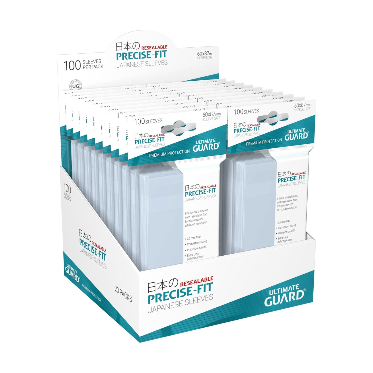 Imagen del producto Ultimate Guard Precise-Fit Sleeves Tamaño Japonés (100) - Resealable
