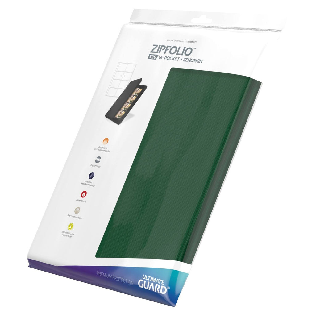 Imagen del producto Ultimate Guard Zipfolio 320 Xenoskin de 16 bolsillos - Verde