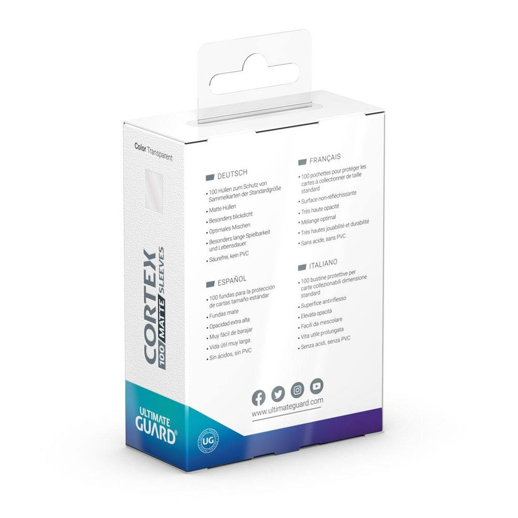 Product image Ultimate Guard Cortex Sleeves Matte Standard Size (100) - Transparent