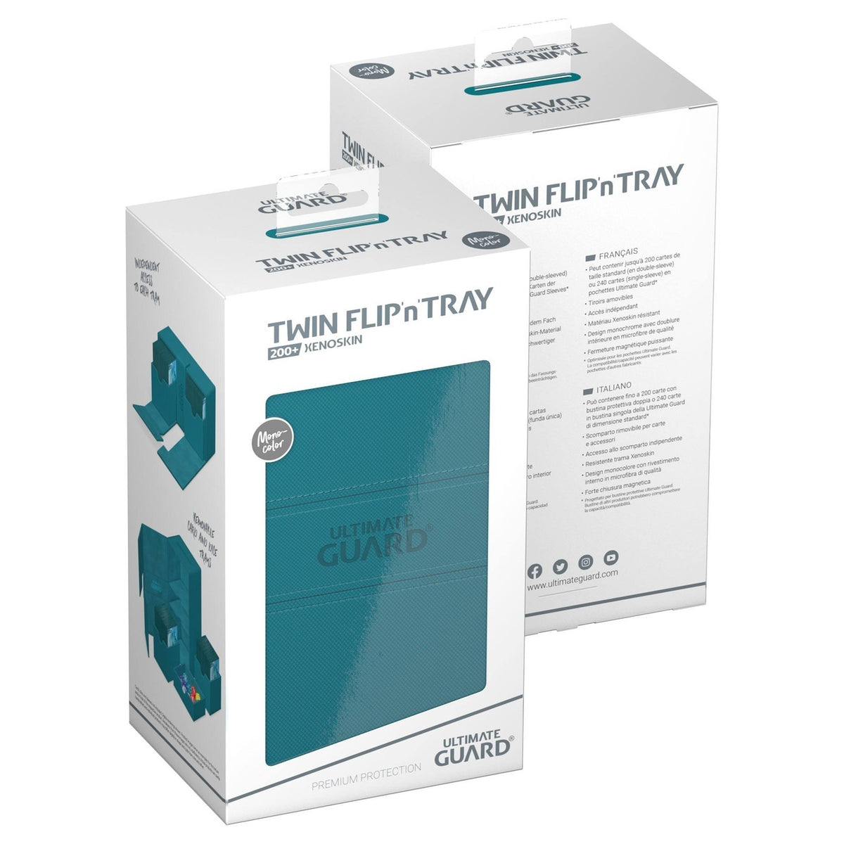 Imagen del producto Ultimate Guard Twin Flip'n'Tray 200+ Xenoskin - Petróleo