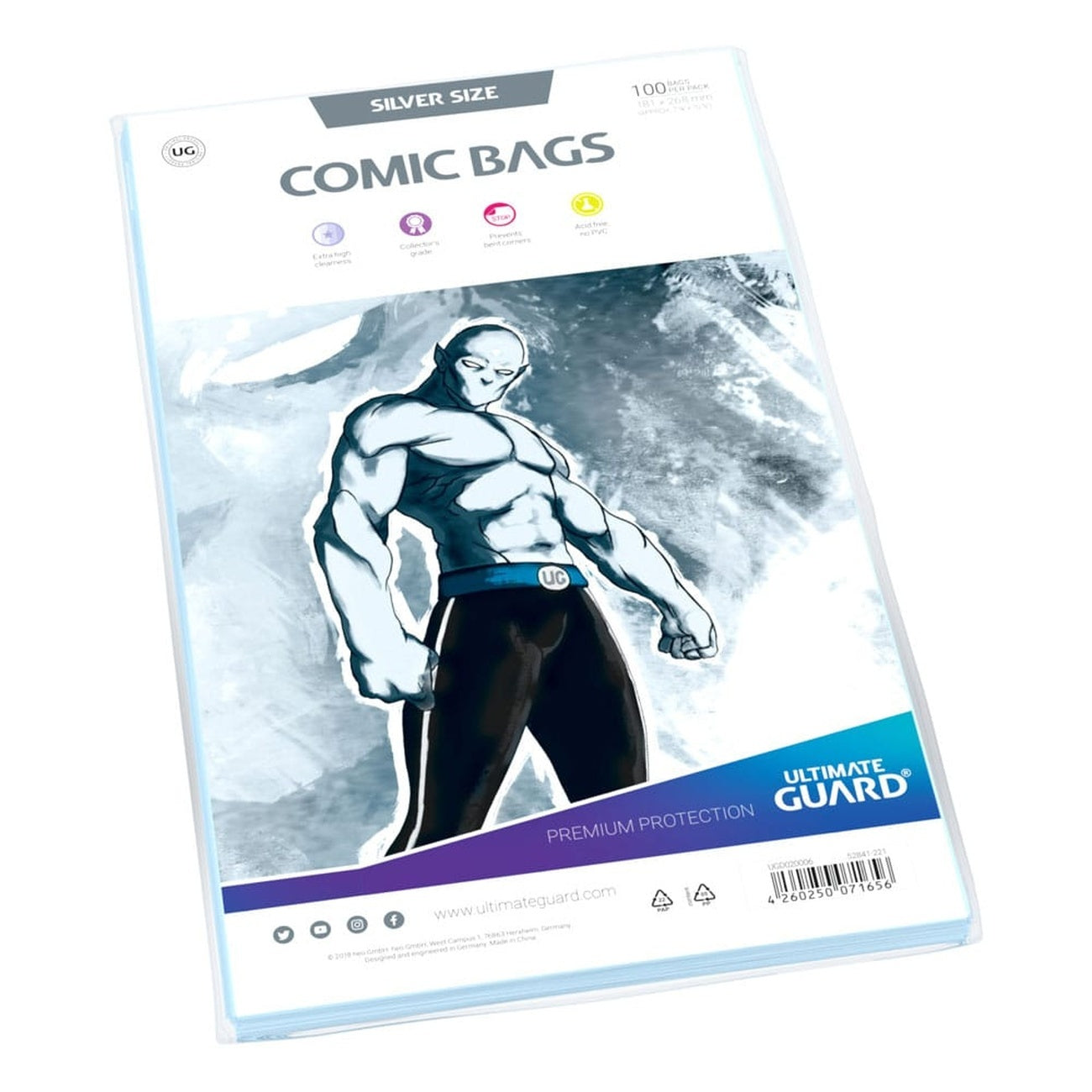 Imagen del producto Ultimate Guard Comic Bags Standard (100) - Silver Size