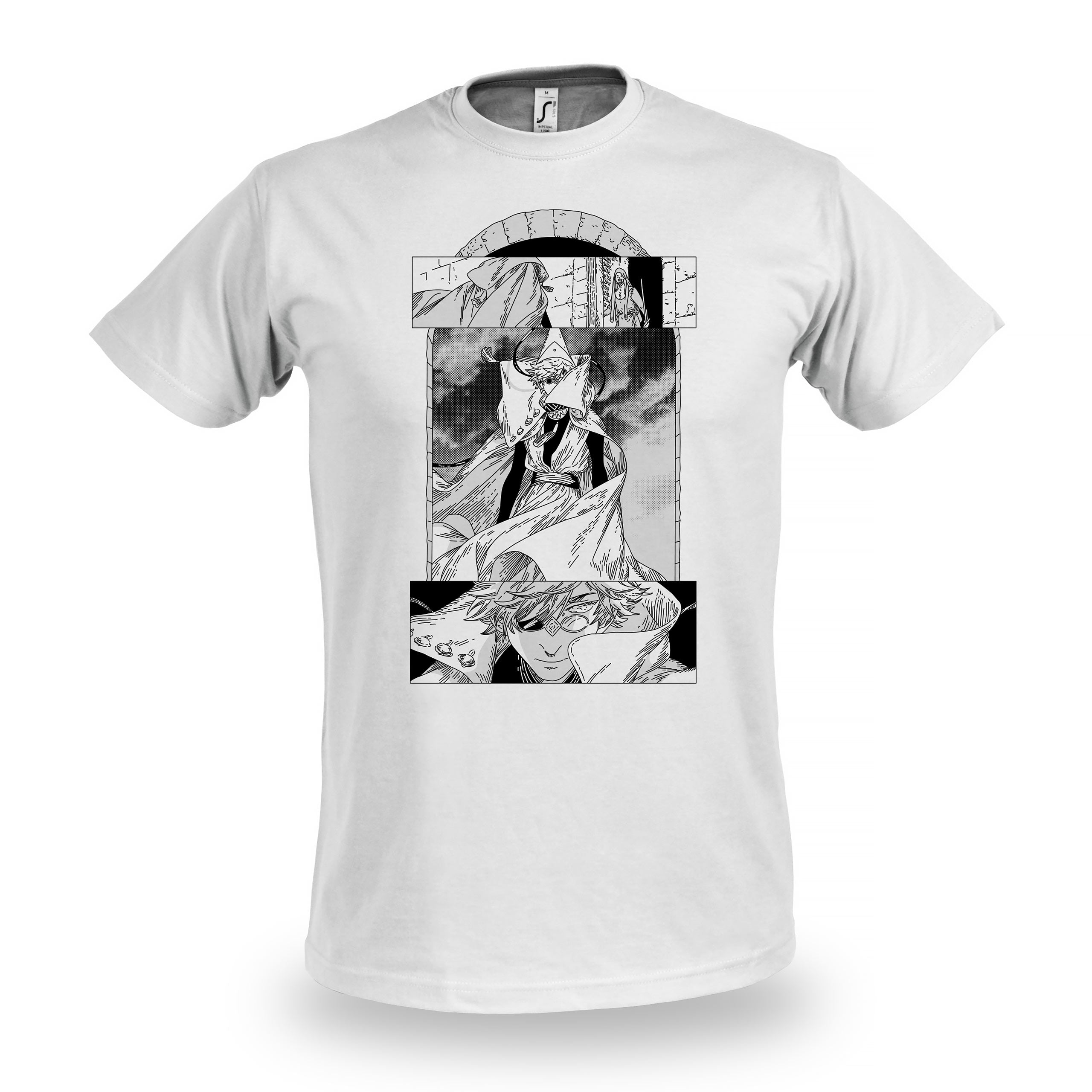Imagen del producto Camiseta blanca Qifrey para fans de Atelier of Witch Hat
