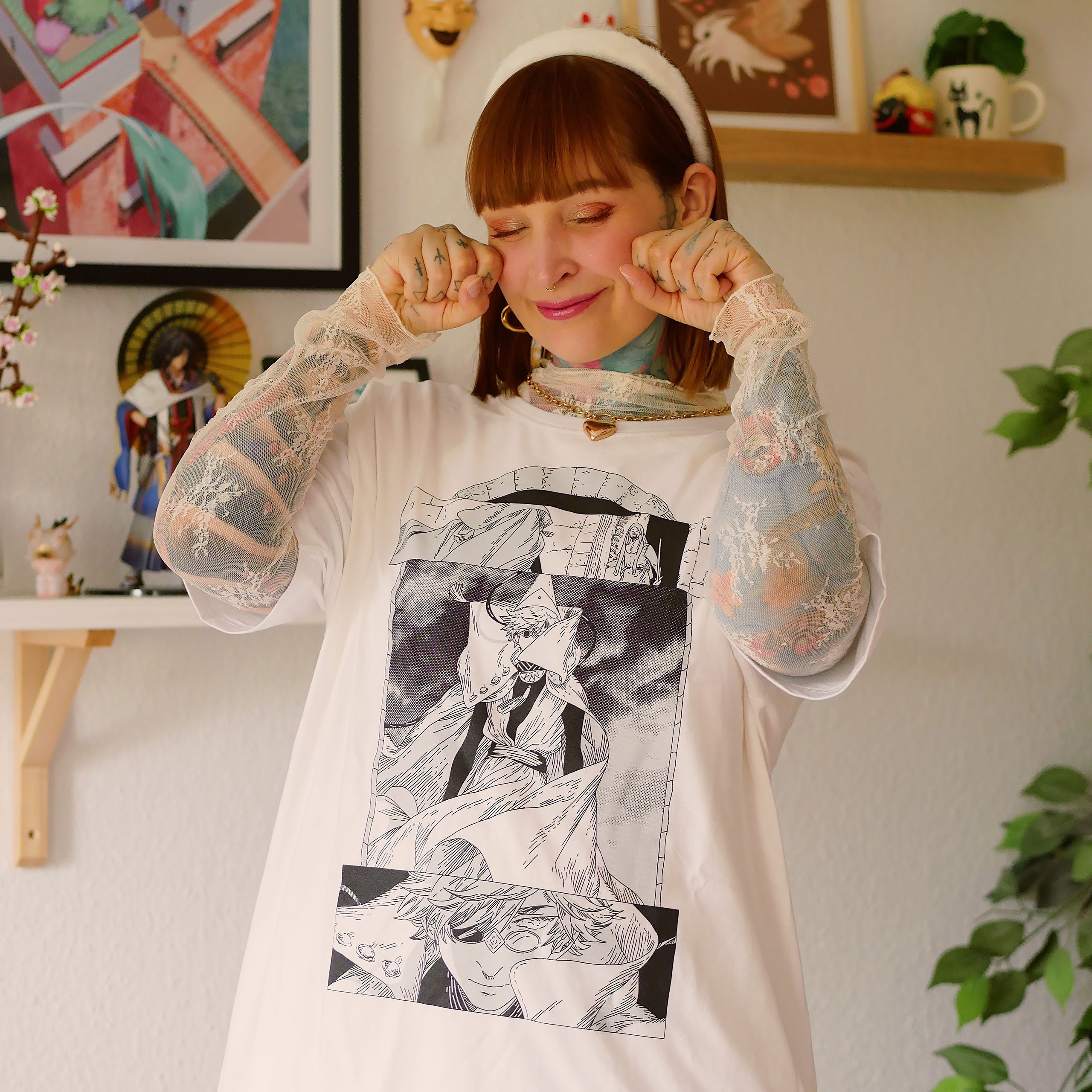 Imagen del producto Camiseta blanca Qifrey para fans de Atelier of Witch Hat