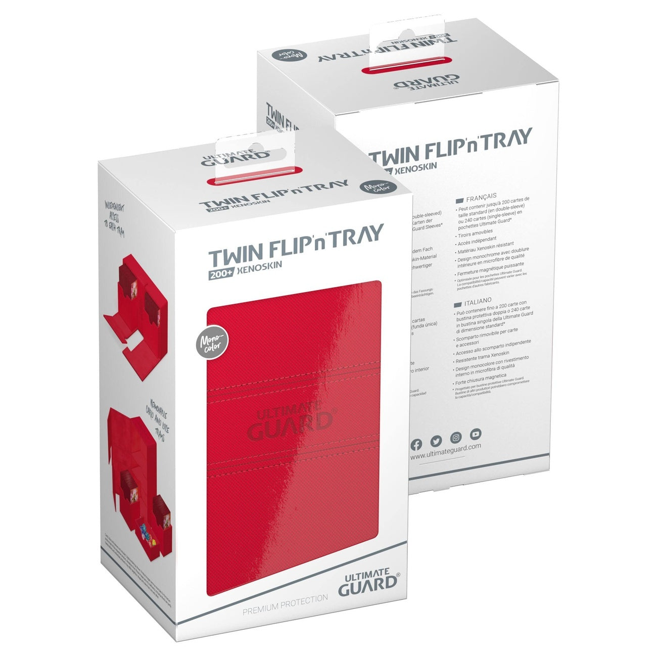 Product image Ultimate Guard Twin Flip'n'Tray 200+ Xenoskin - Red