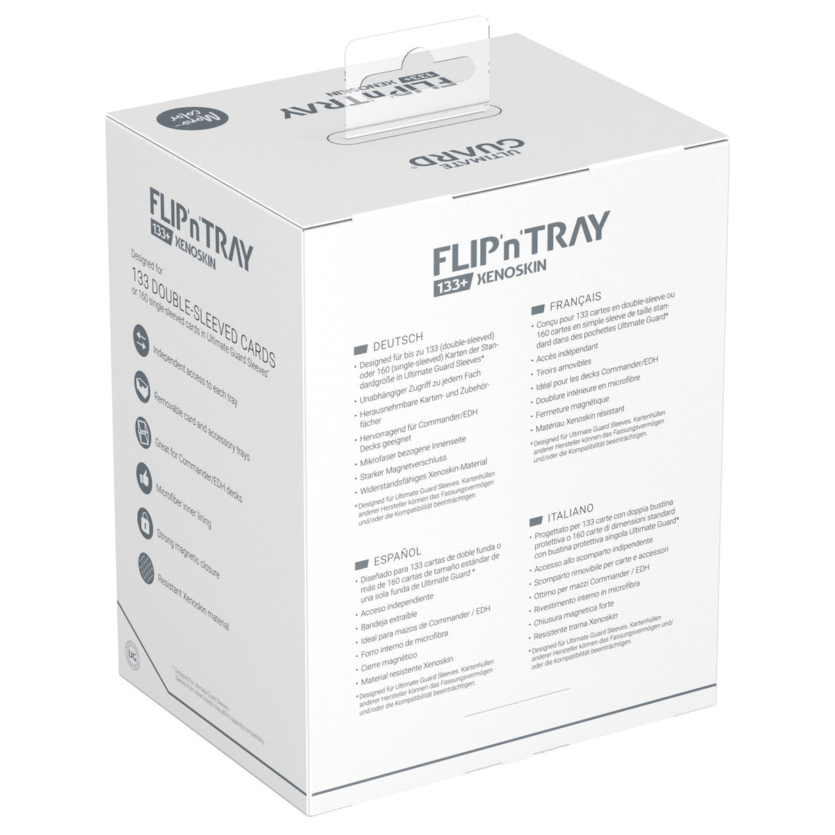 Imagen del producto Ultimate Guard Flip'n'Tray 133+ Xenoskin – Blanco