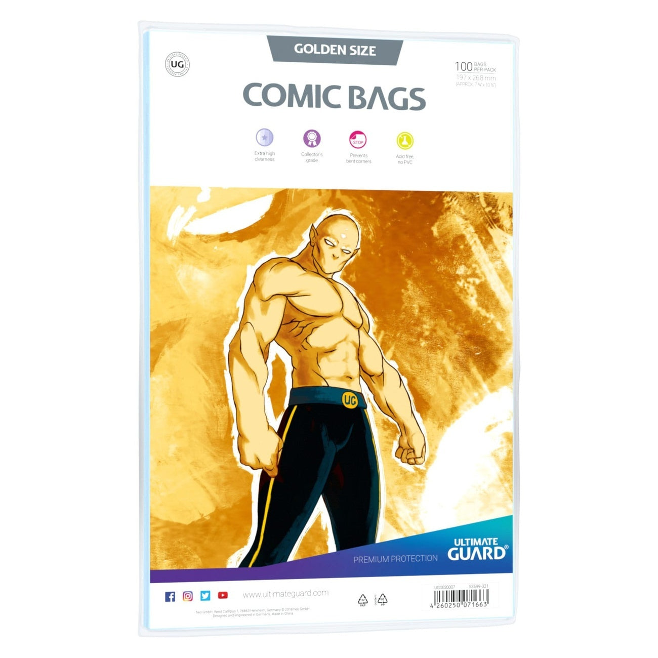 Imagen del producto Ultimate Guard Comic Bags Standard (100) - Golden Size