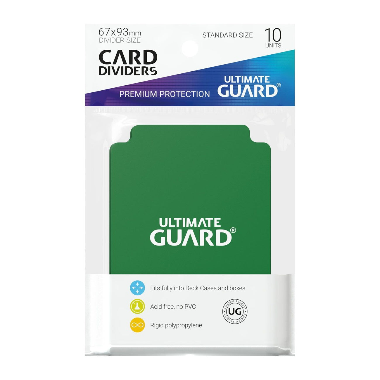 Product image Ultimate Guard Card Dividers Standard Size (10) - Green