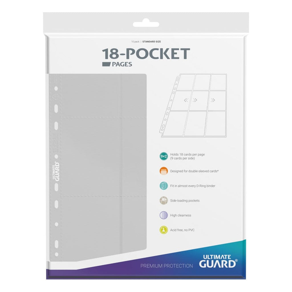 Imagen del producto Ultimate Guard Hojas de 18 Bolsillos Carga Lateral (10) - Blanco