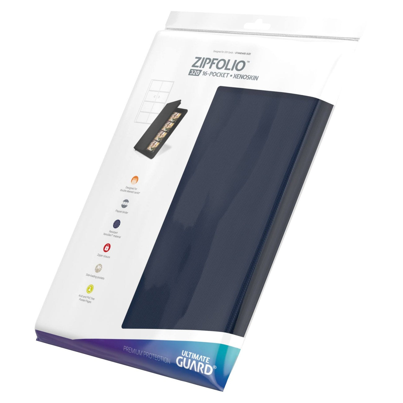 Imagen del producto Ultimate Guard Zipfolio 320 16-Pocket Xenoskin - Azul
