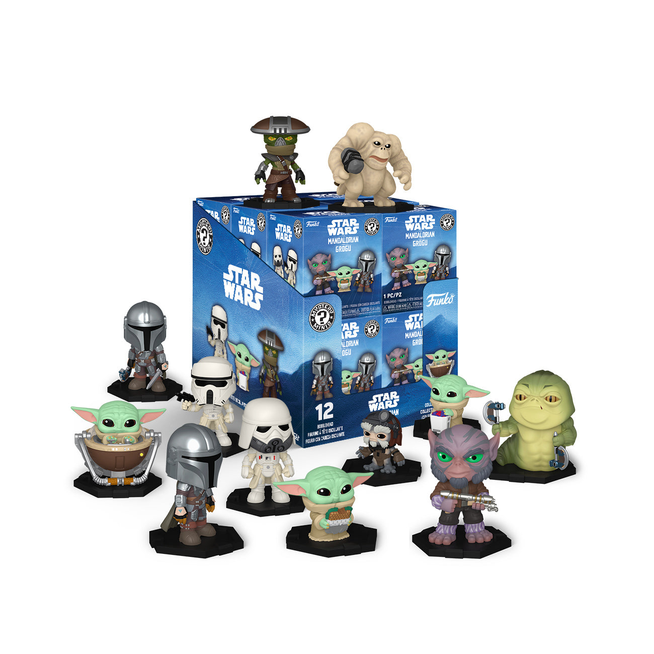 Imagen del producto Star Wars: Mandalorian & Grogu - Expositor de figuras sorpresa Funko Pop