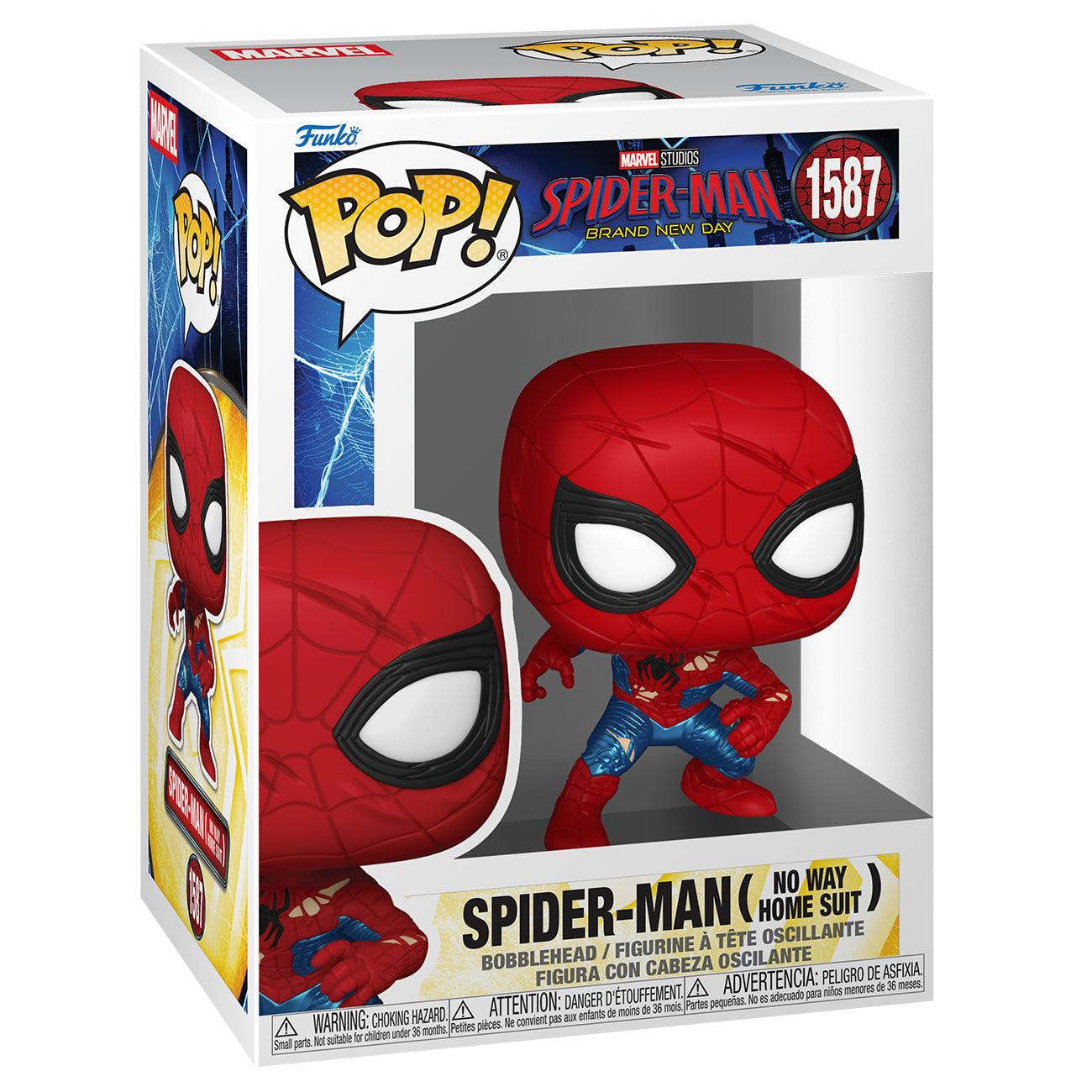 Imagen del producto Spider-Man: Brand New Day - No Way Home Suit figura Funko Pop con cabeza oscilante
