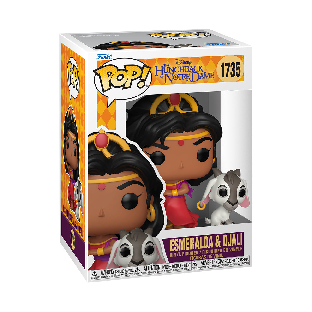 Imagen del producto El jorobado de Notre Dame – Esmeralda con Djali figura Funko Pop!