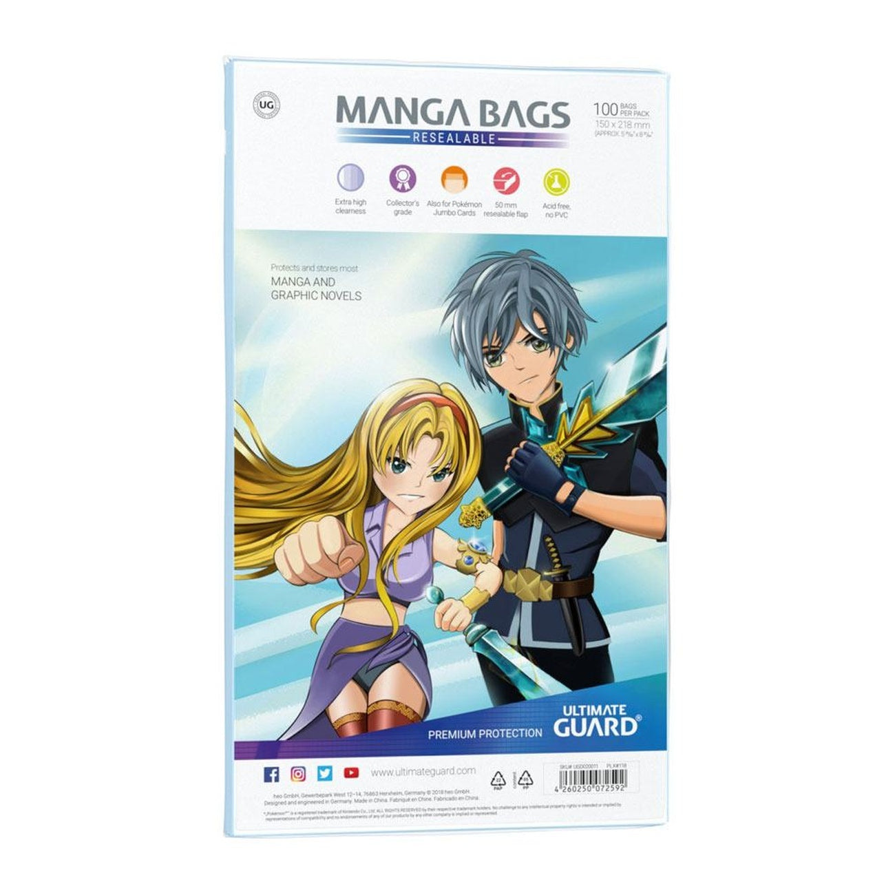 Imagen del producto Ultimate Guard Bolsas para Manga Resealable (100)