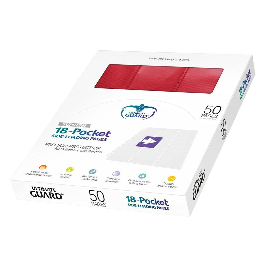 Product image Ultimate Guard 18-Pocket Pages Side-Loading (50) - Red