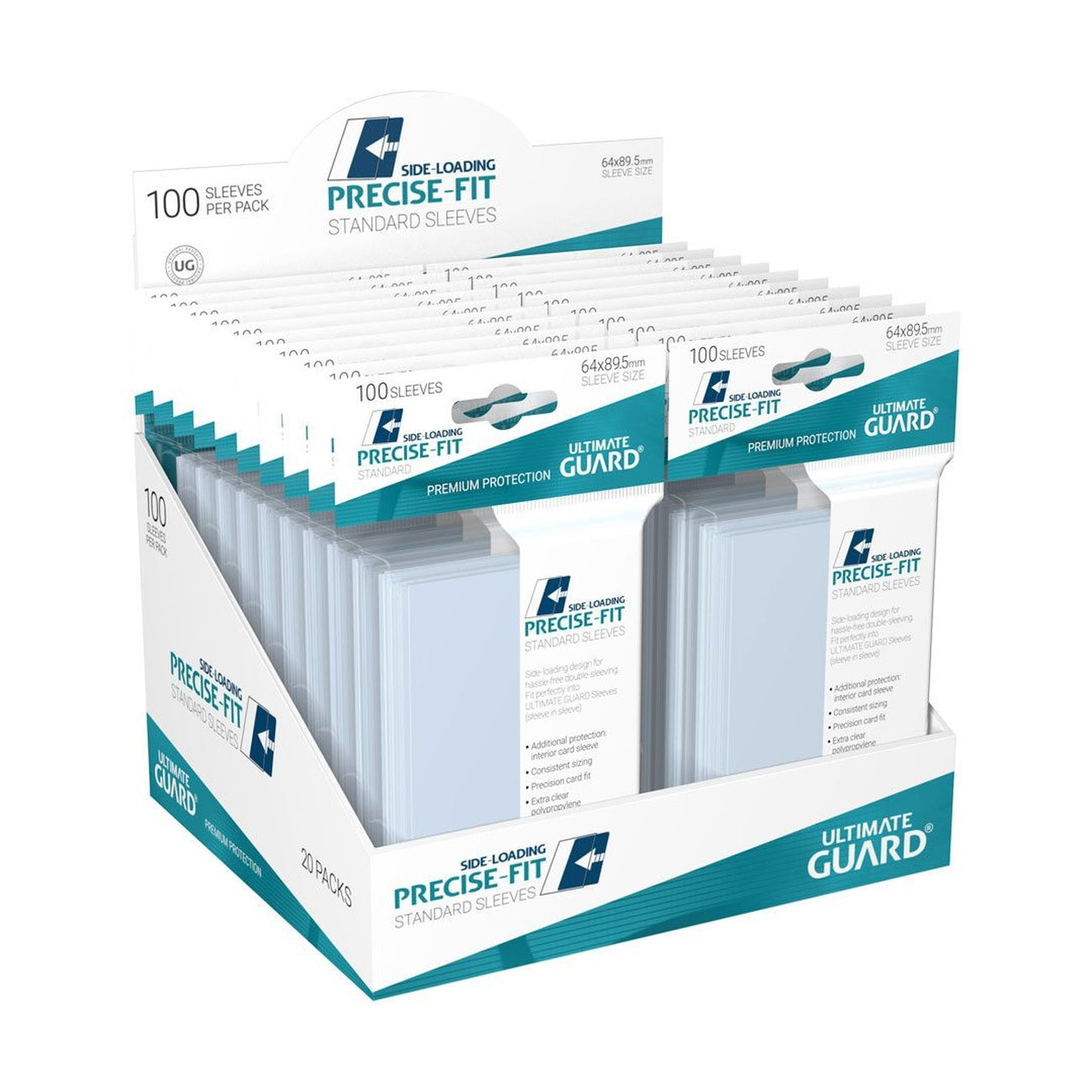 Product image Ultimate Guard Precise-Fit Sleeves Standard Size (100) - Side-Loading