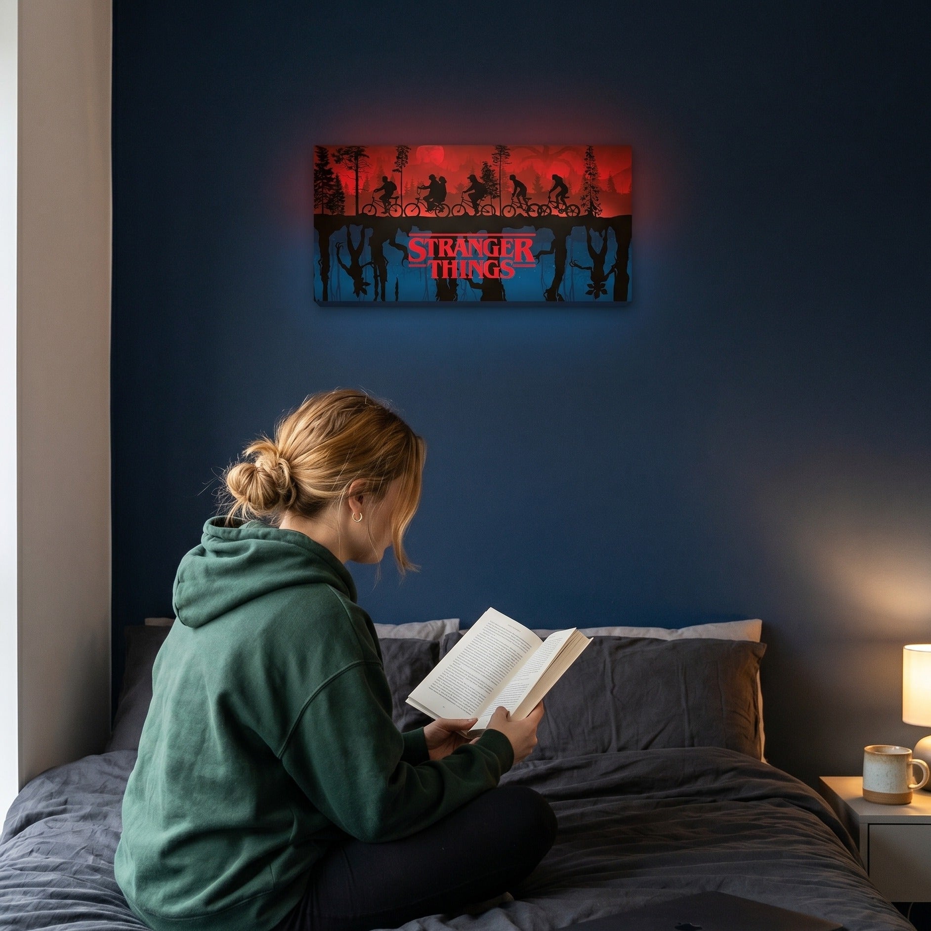 Imagen del producto Stranger Things - Two Worlds cuadro de pared con luz