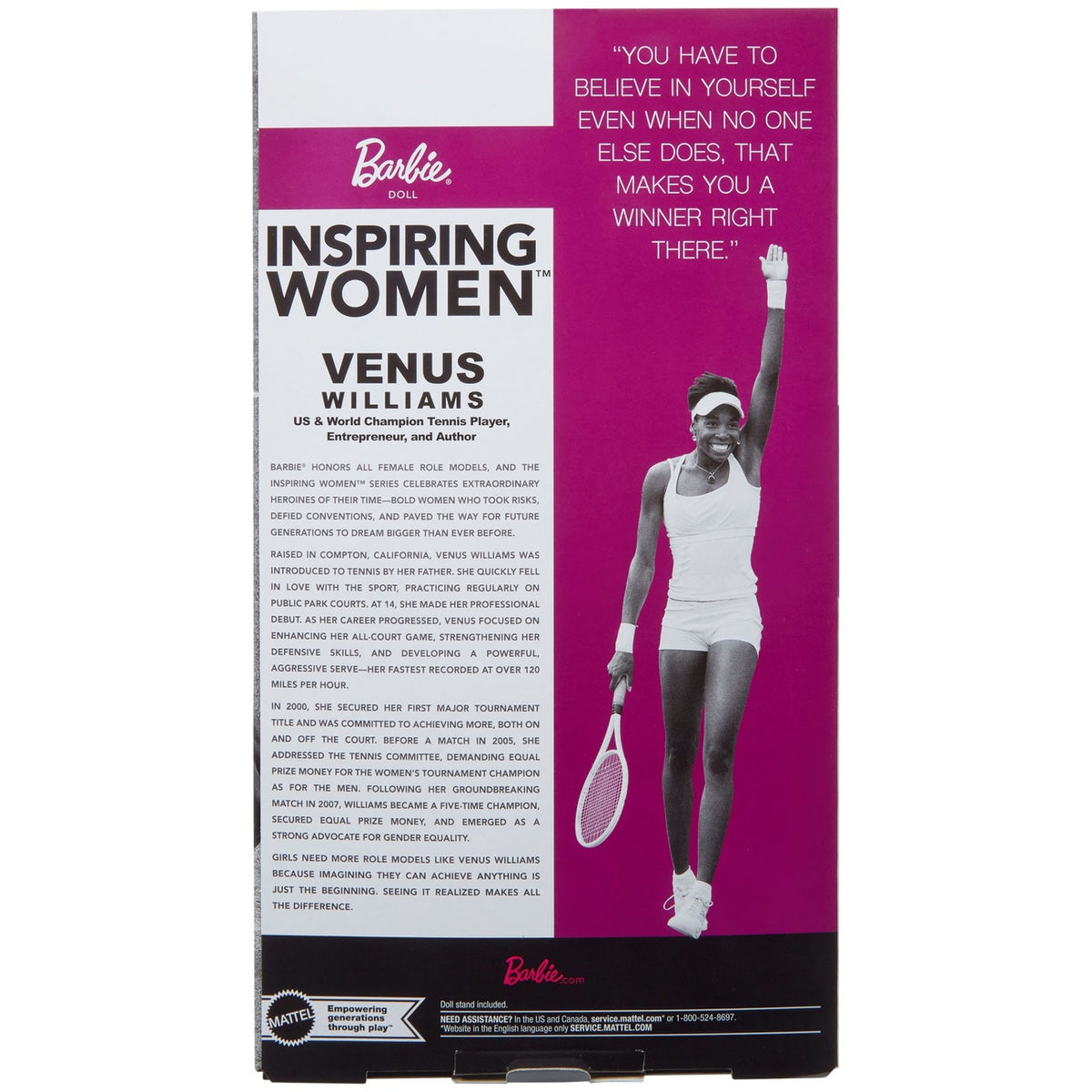 Imagen del producto Muñeca Barbie Signature Inspiring Women Venus Williams