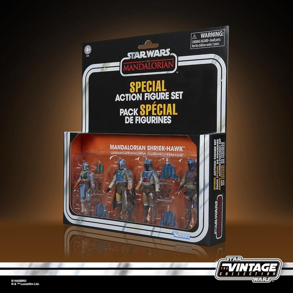 Imagen del producto Star Wars The Mandalorian Vintage Collection Pack de 4 figuras de acción Mandalorian Shriek-Hawk 10 cm