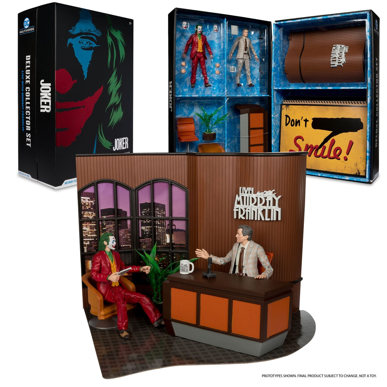 Imagen del producto Joker DC Multiverse (película Joker) Figura de acción Deluxe de coleccionista The Joker (Live with Murray Franklin) Edición limitada 18
