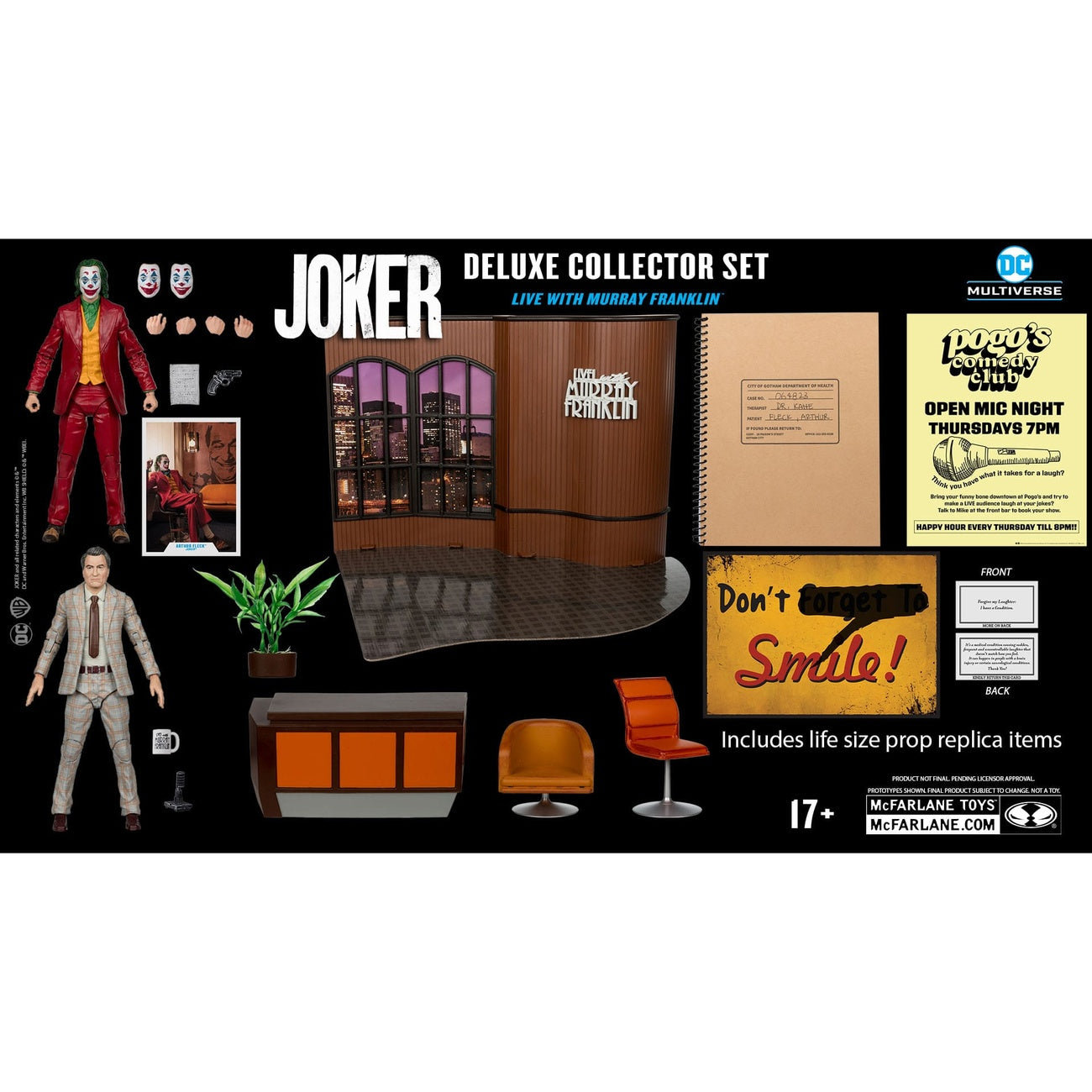 Imagen del producto Joker DC Multiverse (película Joker) Figura de acción Deluxe de coleccionista The Joker (Live with Murray Franklin) Edición limitada 18