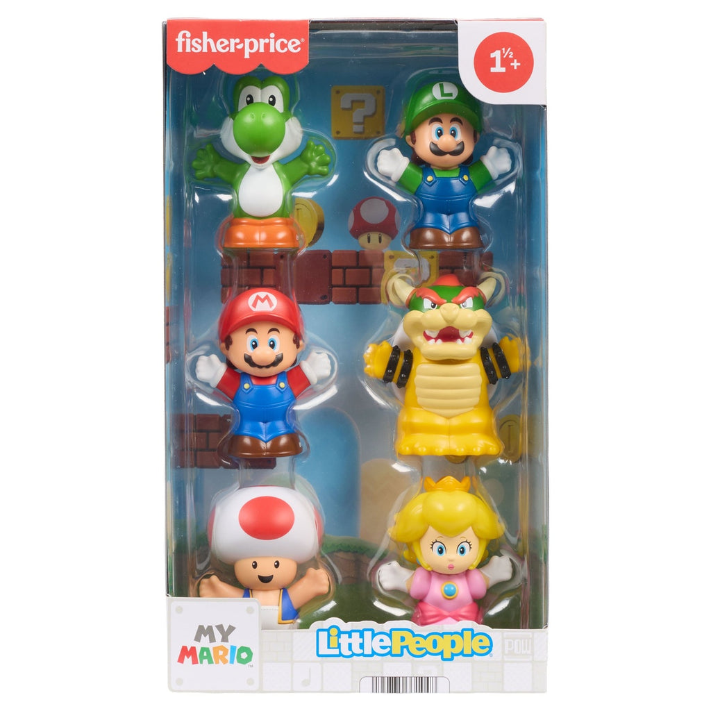 Imagen del producto My Mario Little People Collector minifiguras pack de 6 7 cm