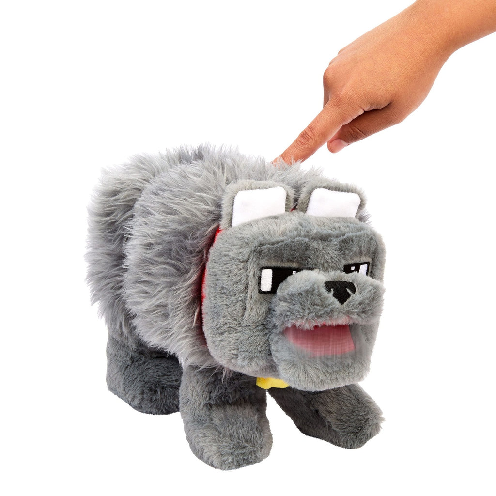 Imagen del producto Un peluche con sonido Dennis el Lobo 20 cm de la película Minecraft