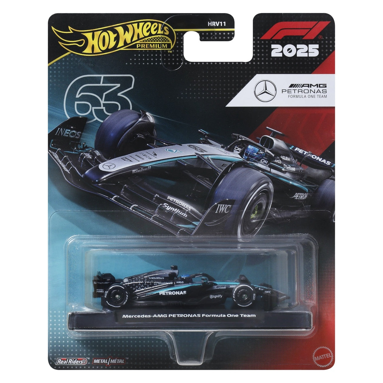 Imagen del producto Formula 1 Hot Wheels vehículo Premium de metal fundido 1:64 Equipo Mercedes Benz: Piloto 1
