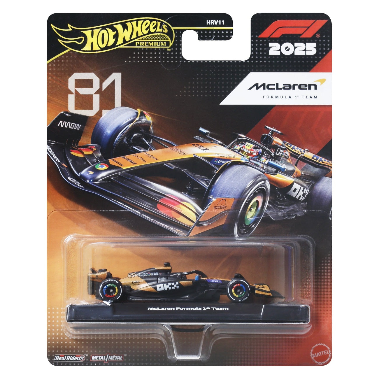 Imagen del producto Fórmula 1 Hot Wheels vehículo Premium de fundición a presión 1:64 Team McLaren: Piloto 1