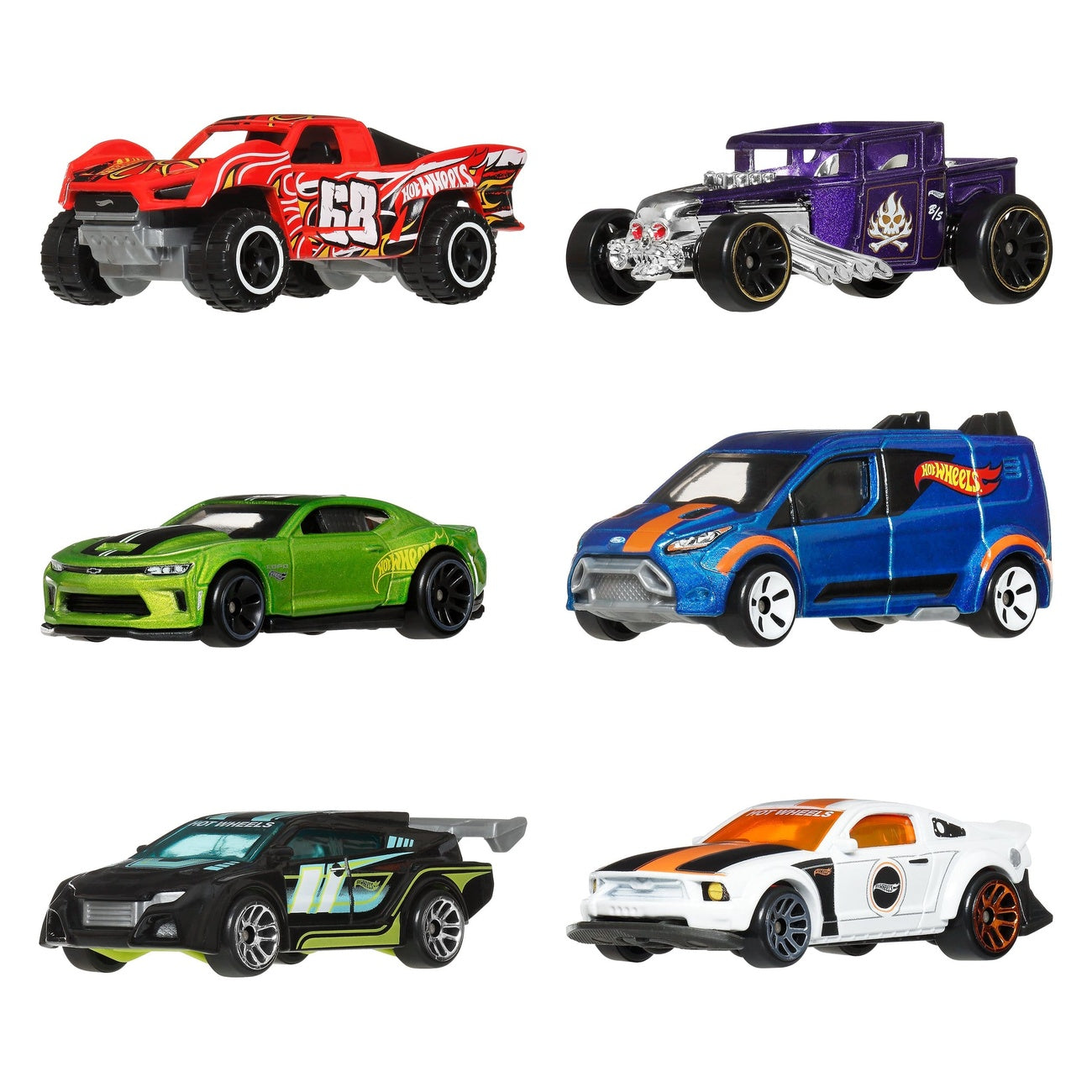 Imagen del producto Hot Wheels Silver Series vehículos de metal fundido pack de 6 1/64 Legends