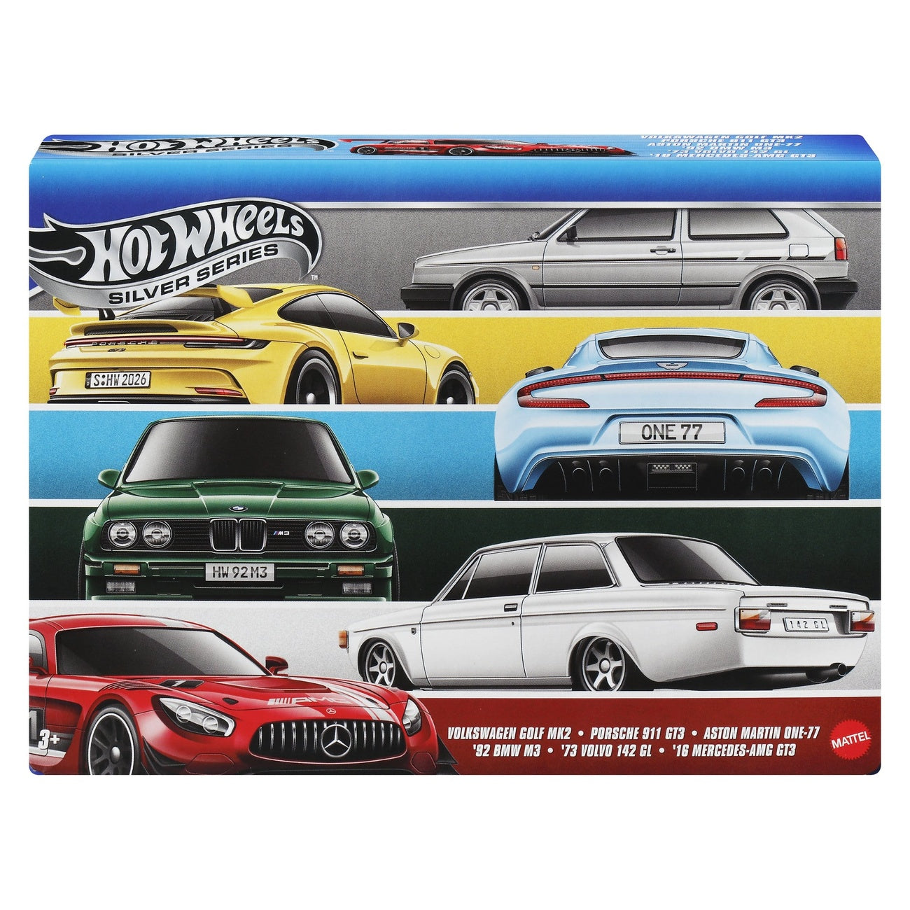 Imagen del producto Hot Wheels Silver Series Vehículos de metal fundido 6-pack 1/64 Euro Style