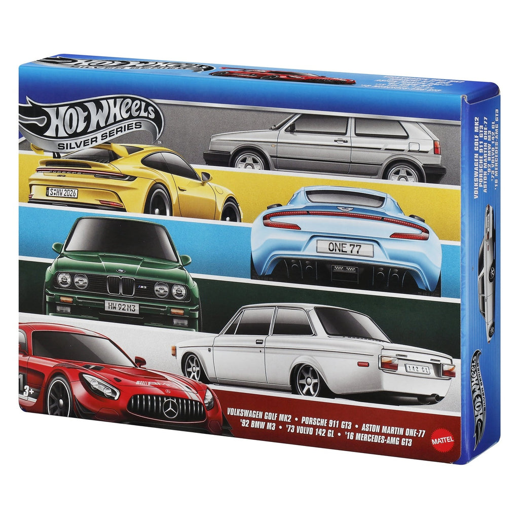 Imagen del producto Hot Wheels Silver Series Vehículos de metal fundido 6-pack 1/64 Euro Style