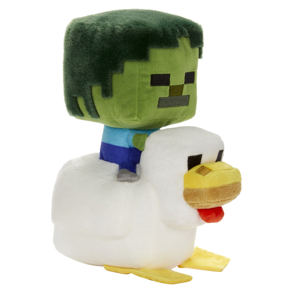 Imagen del producto Minecraft figura de peluche deluxe Chicken Jockey 20 cm