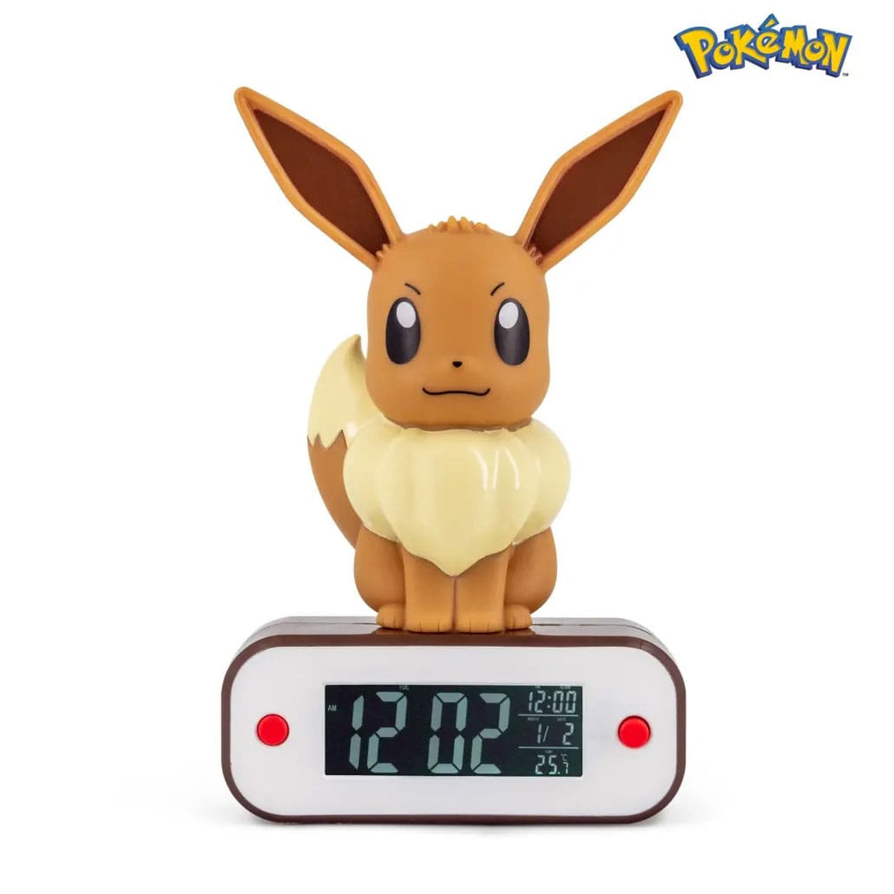 Imagen del producto Despertador Pokémon con función de luz Eevee 18 cm