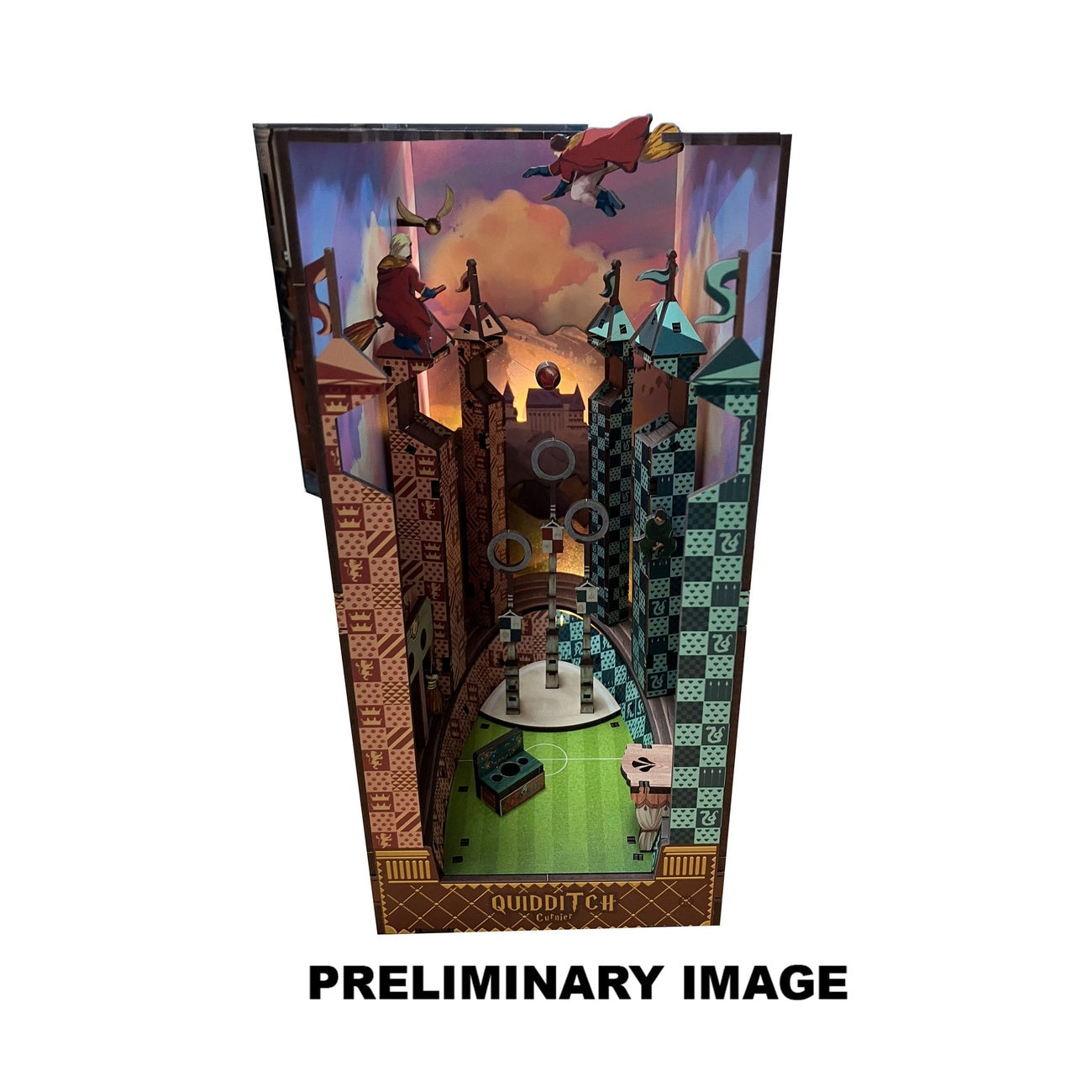 Imagen del producto Harry Potter Tiny Adventures Book Nook Mini Diorama Campo de Quidditch 23 cm