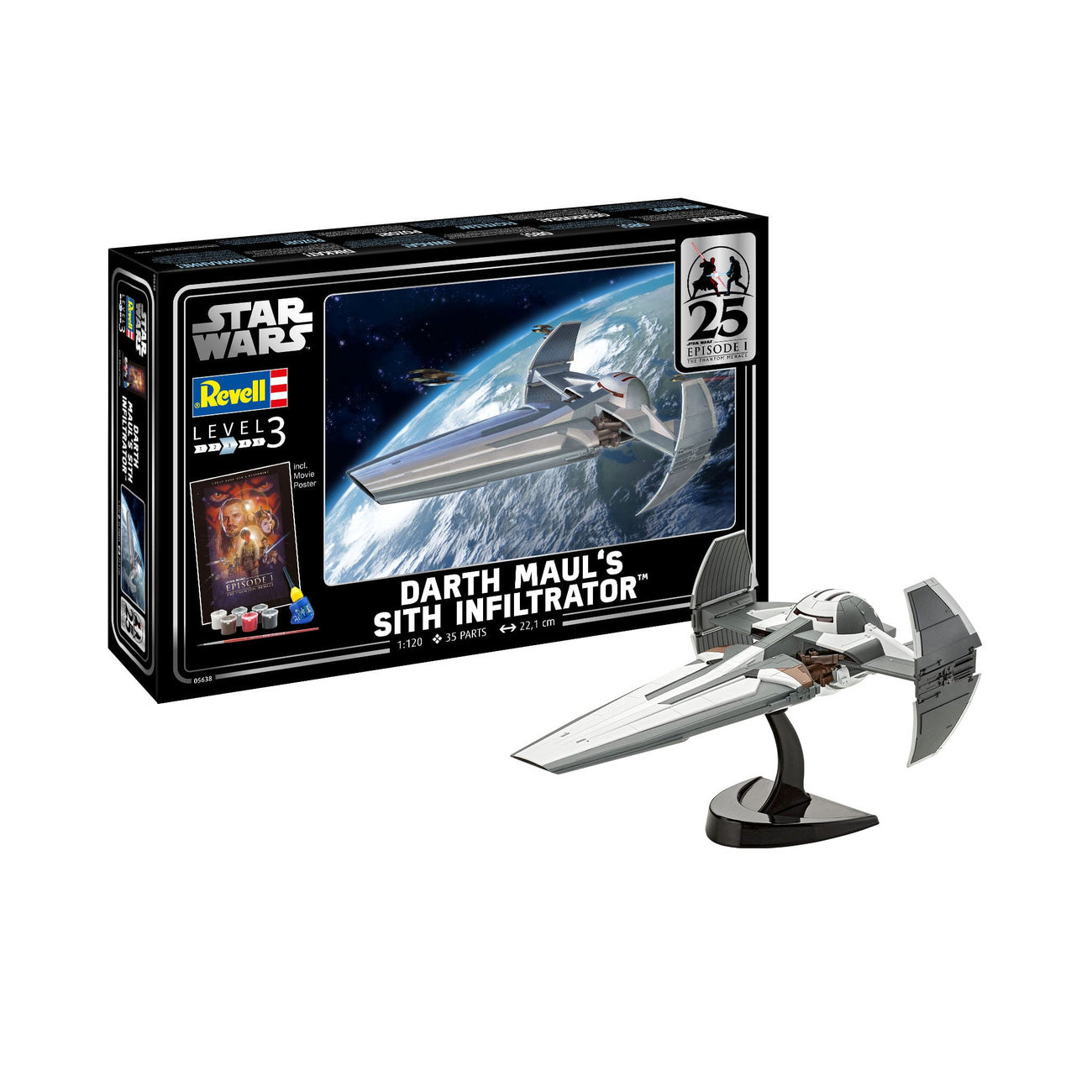 Product image Star Wars Episode I model kit gift set 1/120 Darth Maul's Sith Infiltrator 22 cm