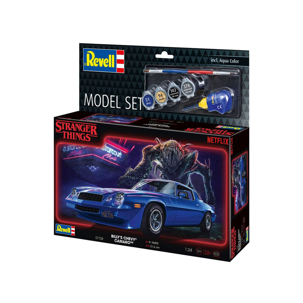 Imagen del producto Stranger Things Maqueta Set 1/25 Chevy Camaro Z/28 (Aqua Color) 19 cm